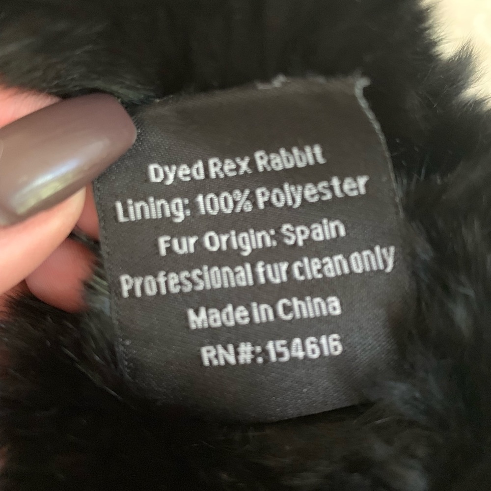 Real Rabbit Fur collar - Picture 3 of 3